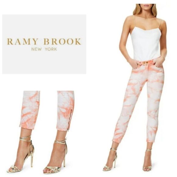 Ramy Brook Katie Tie-Dye Ankle Cropped Skinny Jeans - Picture 1 of 16